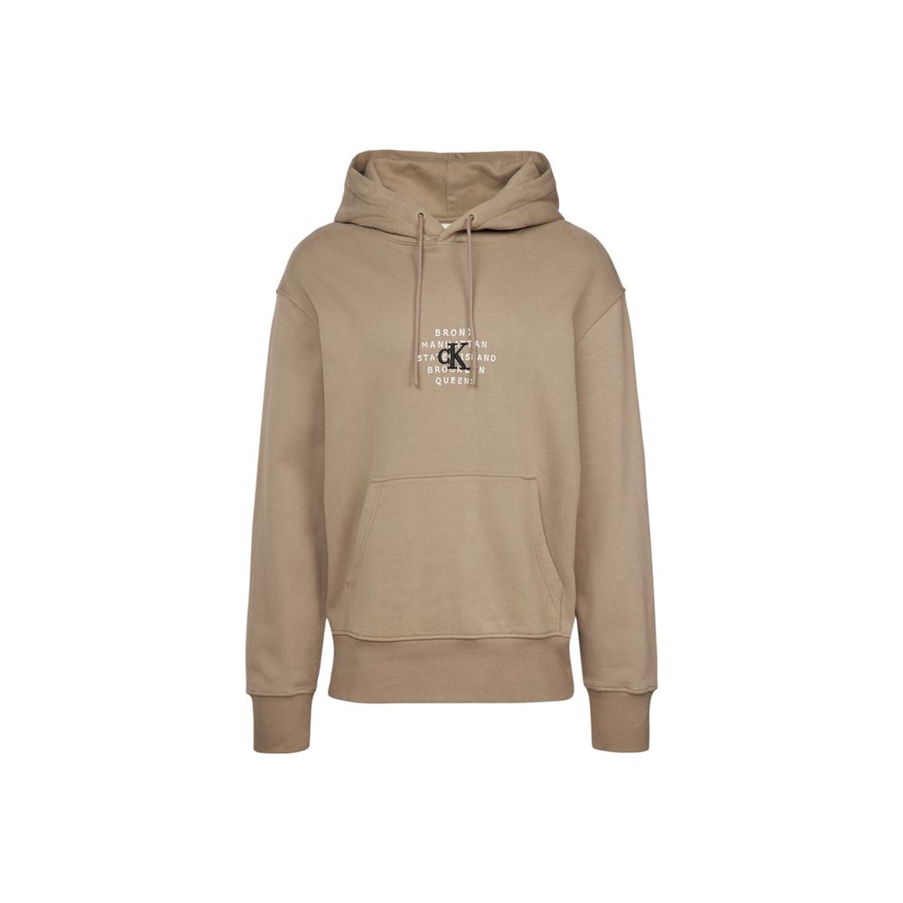 Calvin Klein Jeans Beige Cotton Hoody -   -  Calvin Klein Jeans.
