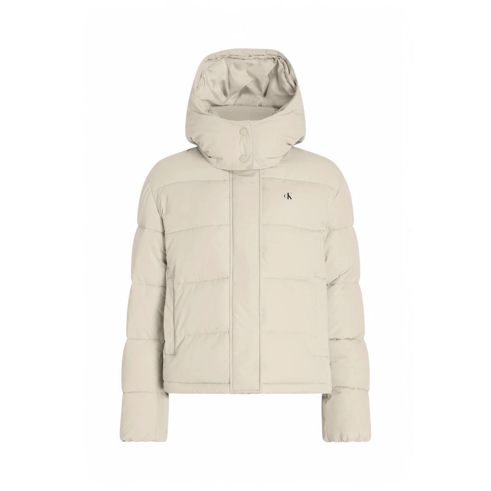 Calvin Klein Jeans Beige Recycled Polyester Jackets & Coat -   -  Calvin Klein Jeans.
