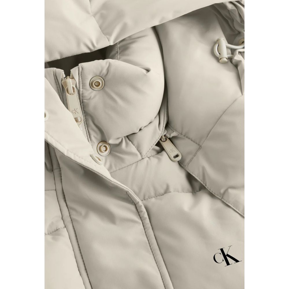 Calvin Klein Jeans Beige Recycled Polyester Jackets & Coat -   -  Calvin Klein Jeans.