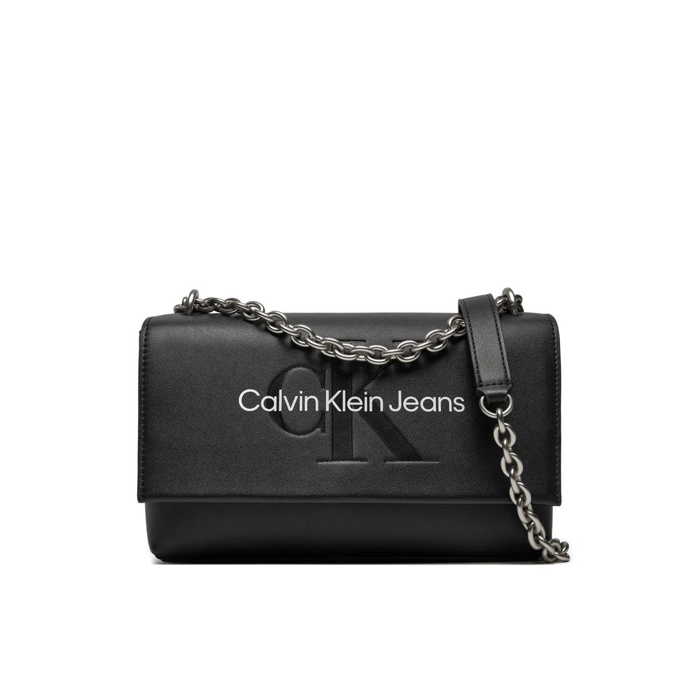 Calvin Klein Jeans Black And White Artificial Leather Handbag -   -  Calvin Klein Jeans.