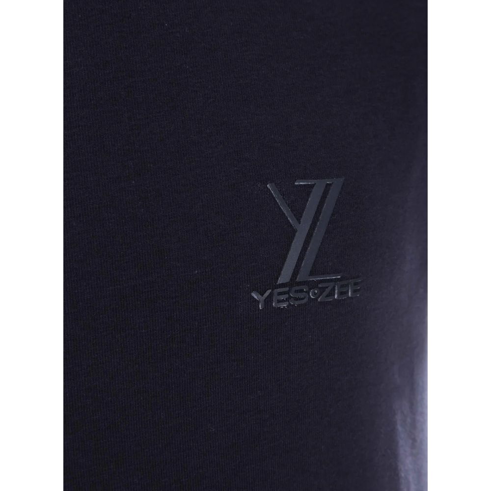 Yes Zee Blue Cotton T-Shirt -   -  Yes Zee.