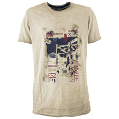 Yes Zee Beige Cotton T-Shirt -   -  Yes Zee.