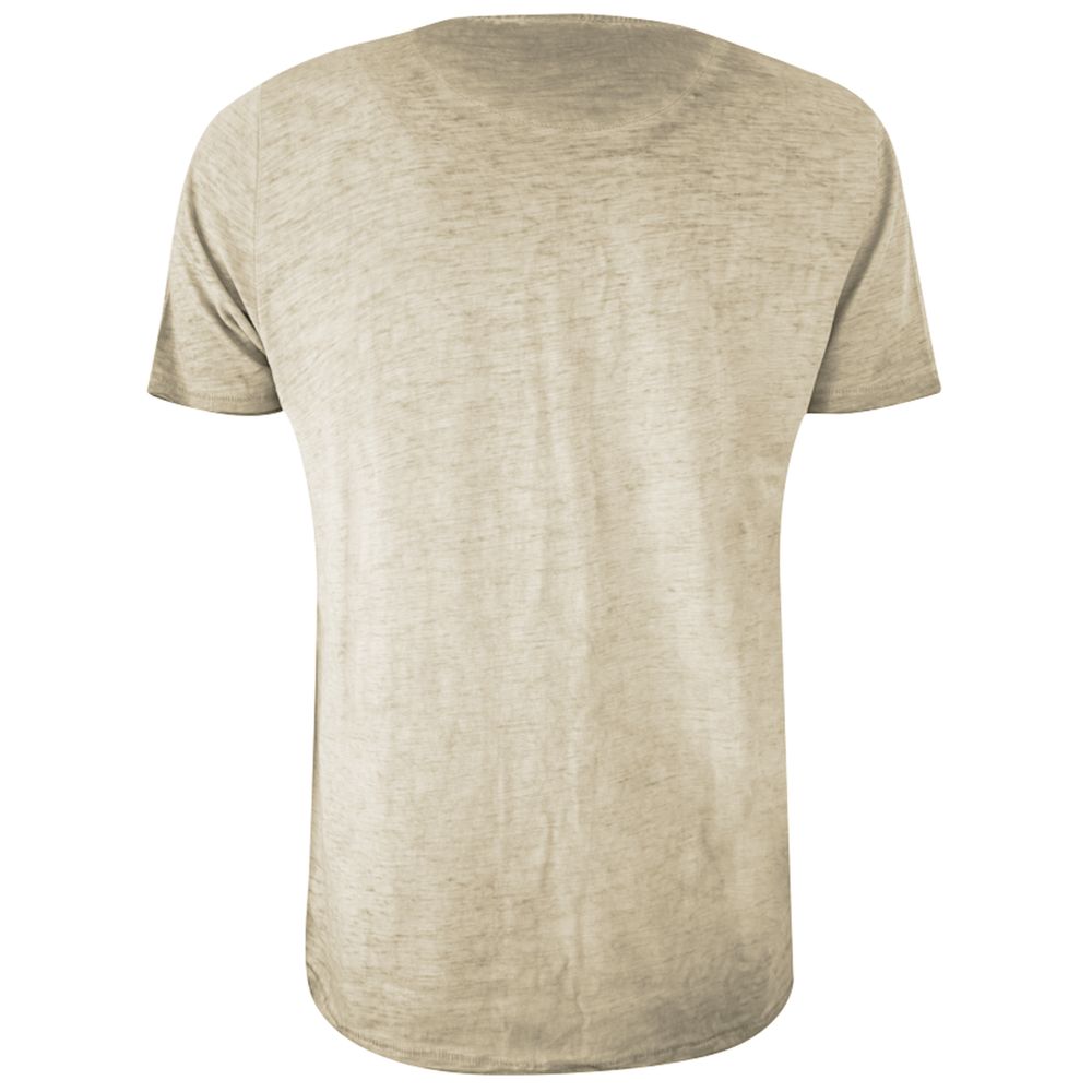 Yes Zee Beige Cotton T-Shirt -   -  Yes Zee.