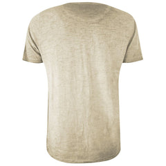 Yes Zee Beige Cotton T-Shirt -   -  Yes Zee.