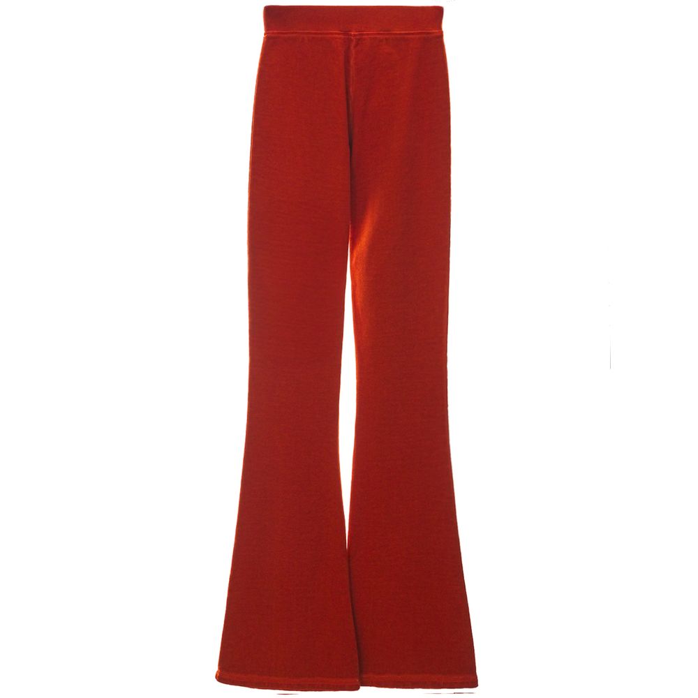 Dsquared² Red Cotton Flared Pant -   -  Dsquared².