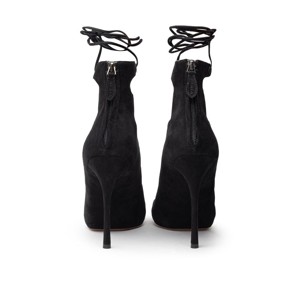Alaïa Black Suede Leather Sandal -   -  Alaïa.