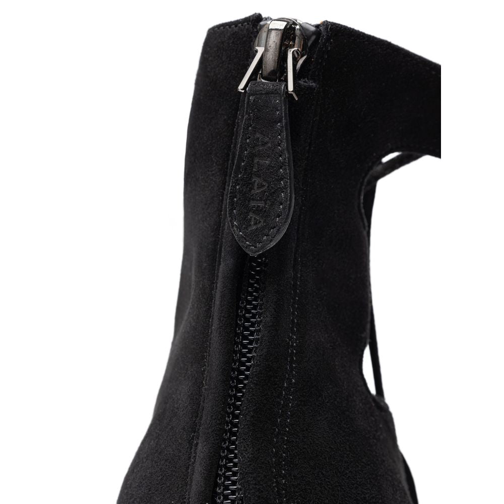 Alaïa Black Suede Leather Sandal -   -  Alaïa.