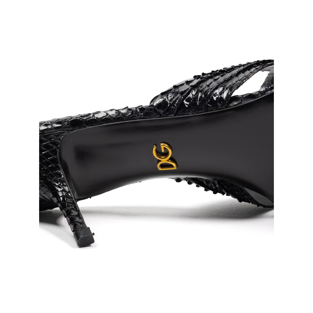 Dolce & Gabbana Black Snake Skin  Sandal -   -  Dolce & Gabbana.