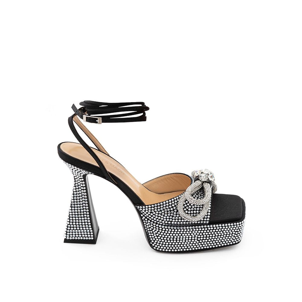 MACH & MACH Chic Black Leather Platforms for Elevated Style -   -  MACH & MACH.