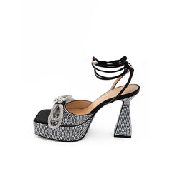 MACH & MACH Chic Black Leather Platforms for Elevated Style -   -  MACH & MACH.