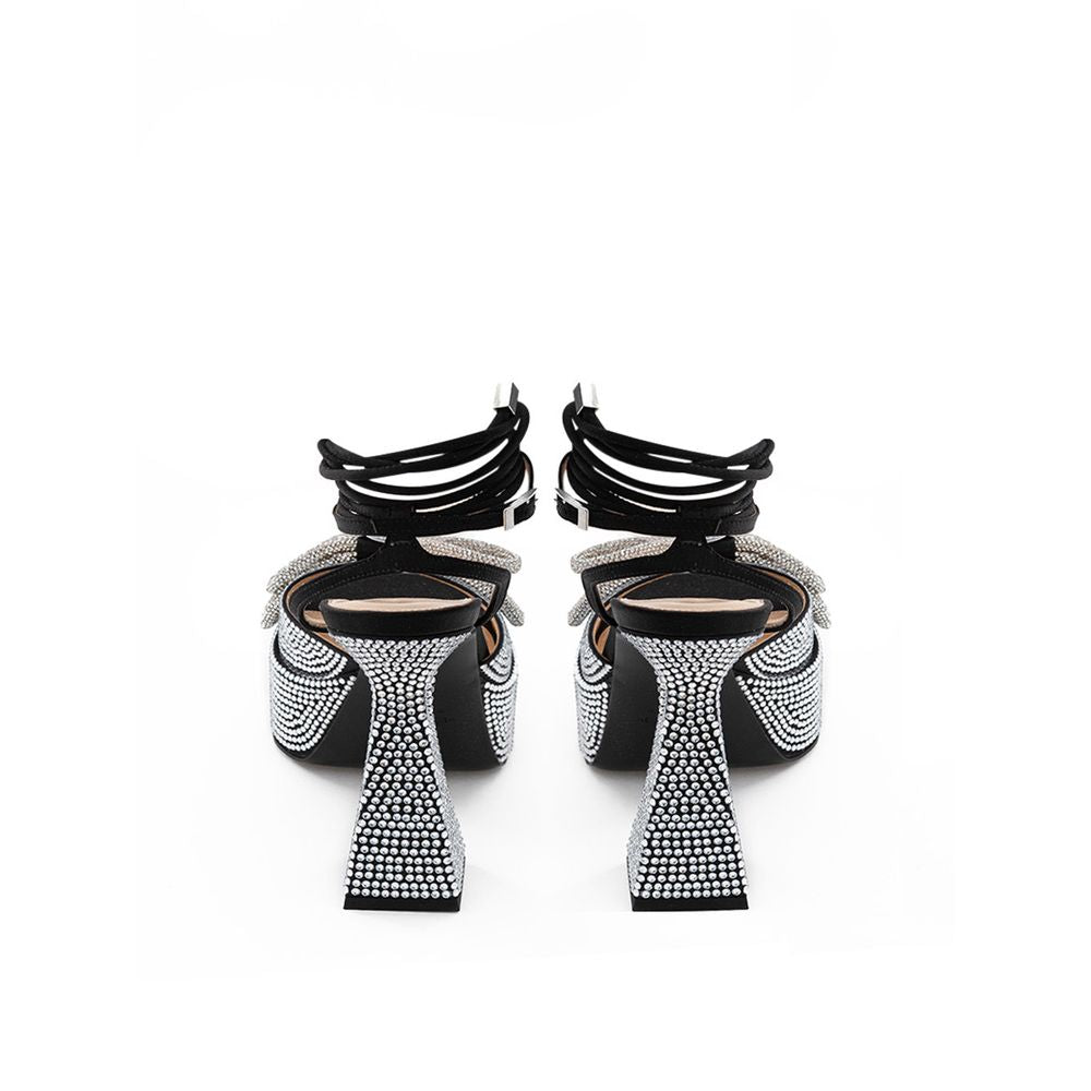 MACH & MACH Chic Black Leather Platforms for Elevated Style -   -  MACH & MACH.