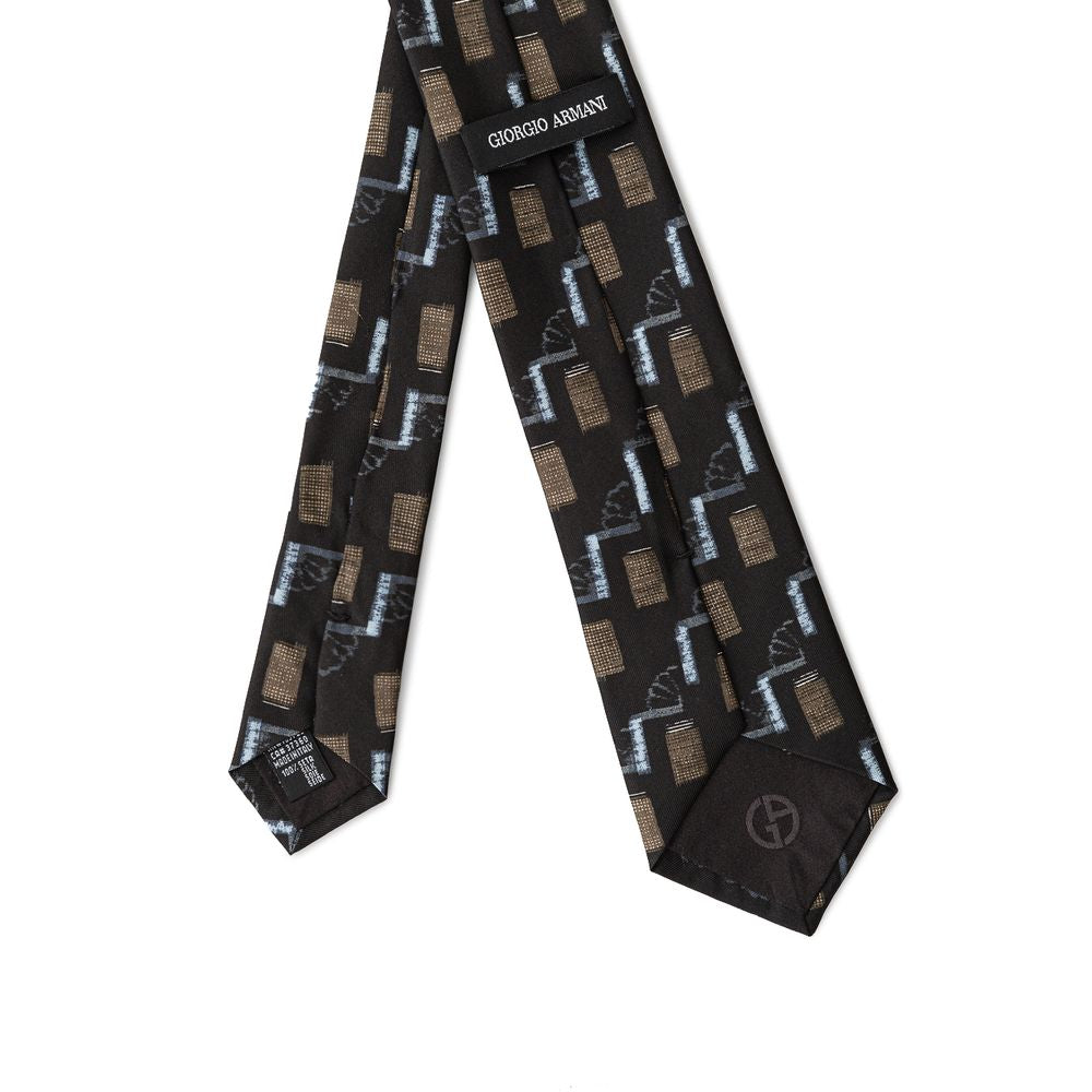 Giorgio Armani Black Silk Ties & Bowty -  Neckties, Men -  Giorgio Armani.