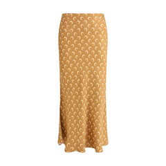 Marine Serre Moon satin midi Skirt -   -  Marine Serre.