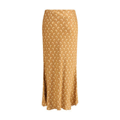 Marine Serre Moon satin midi Skirt -   -  Marine Serre.
