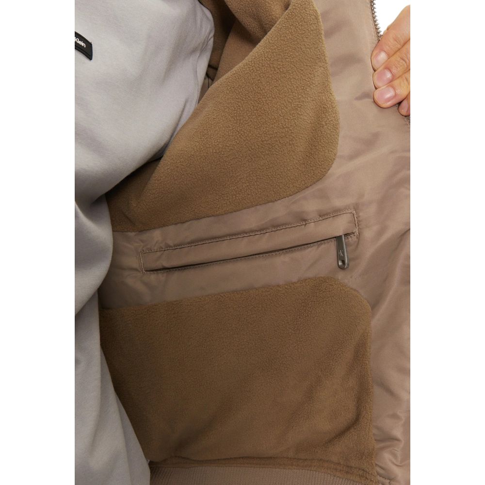 Calvin Klein Jeans Beige Recycled Polyamide Jackets & Coat -   -  Calvin Klein Jeans.