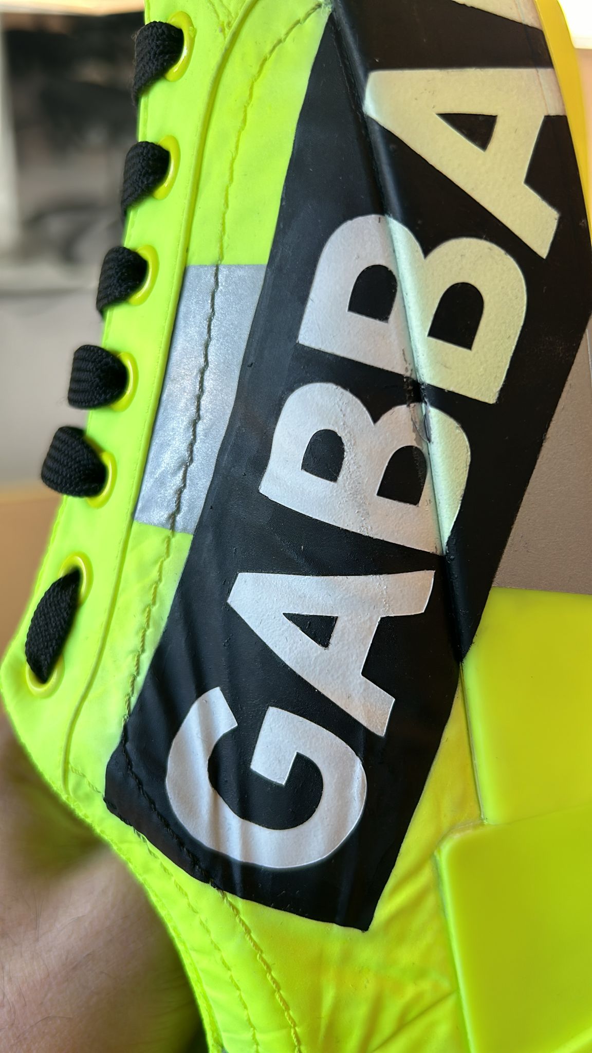 Dolce & Gabbana Neon Green Logo Tape Low Top Sneakers Shoes -   -  Dolce & Gabbana.