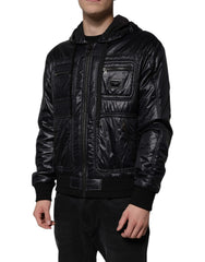 Dolce & Gabbana Black Nylon Hooded Full Zip Blouson Jacket -   -  Dolce & Gabbana.