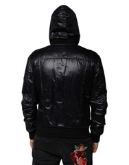 Dolce & Gabbana Black Nylon Hooded Full Zip Blouson Jacket -   -  Dolce & Gabbana.