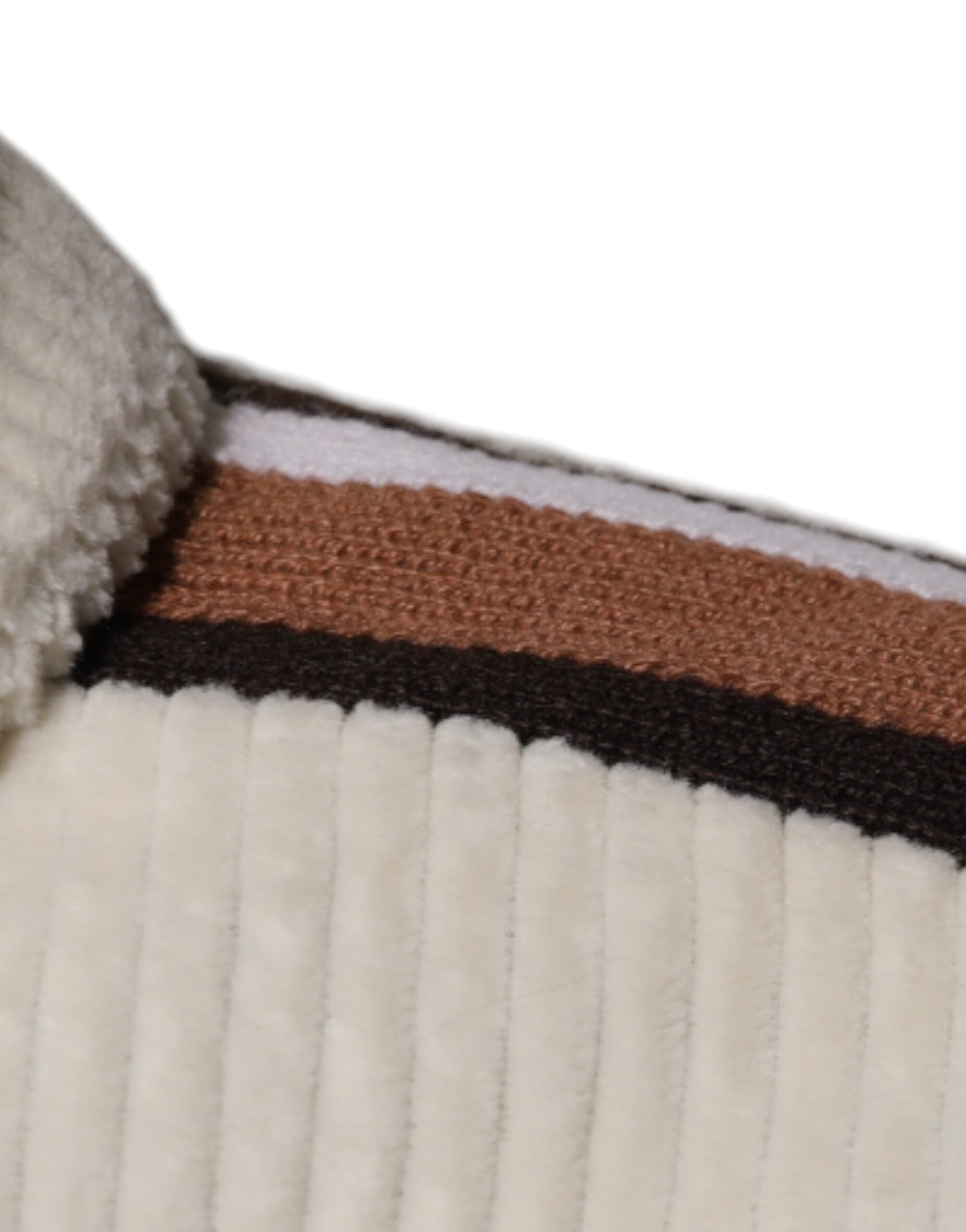Dolce & Gabbana Beige Logo Applique Cotton Corduroy Full Zip Jacket -   -  Dolce & Gabbana.