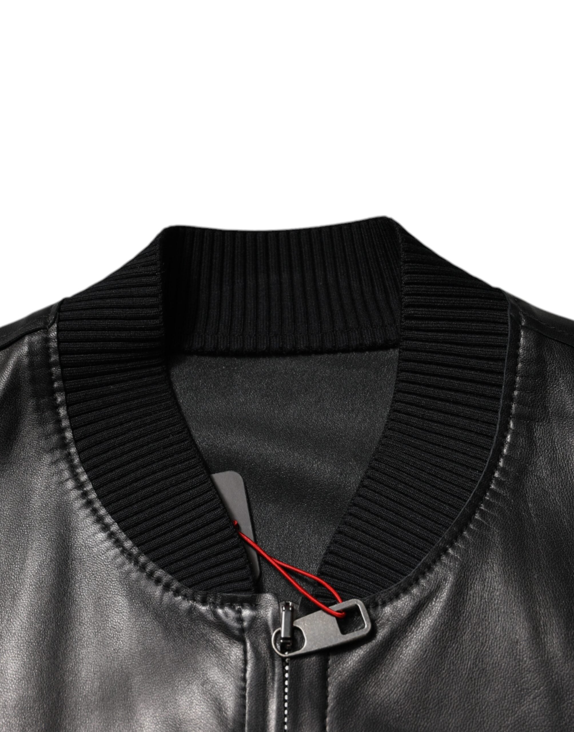 Dolce & Gabbana Black Lambskin Full Zip Biker Blouson Jacket -   -  Dolce & Gabbana.