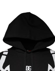 Dolce & Gabbana Black White Logo Hooded Sweatshirt Sweater -   -  Dolce & Gabbana.