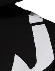 Dolce & Gabbana Black White Logo Hooded Sweatshirt Sweater -   -  Dolce & Gabbana.