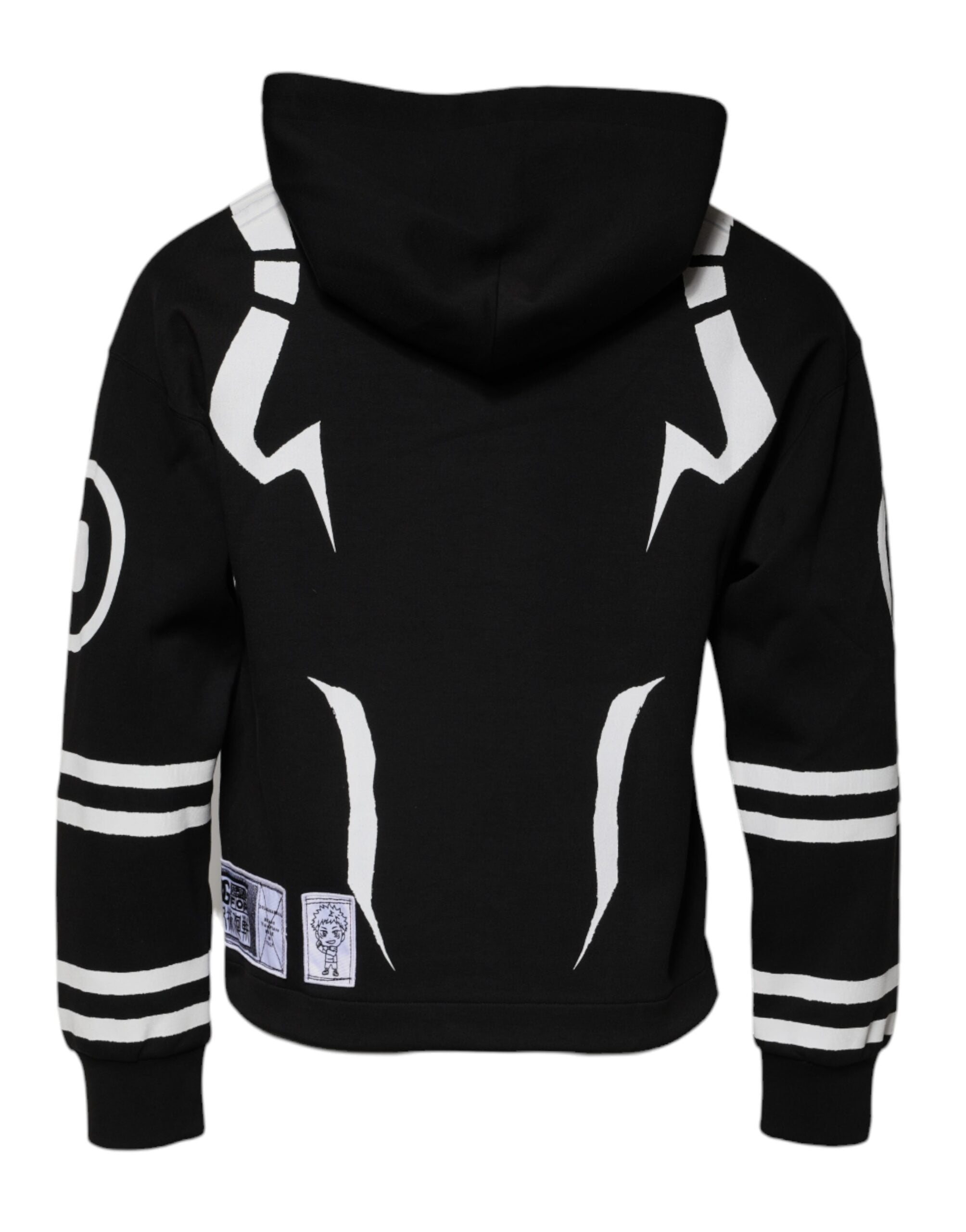 Dolce & Gabbana Black White Logo Hooded Sweatshirt Sweater -   -  Dolce & Gabbana.
