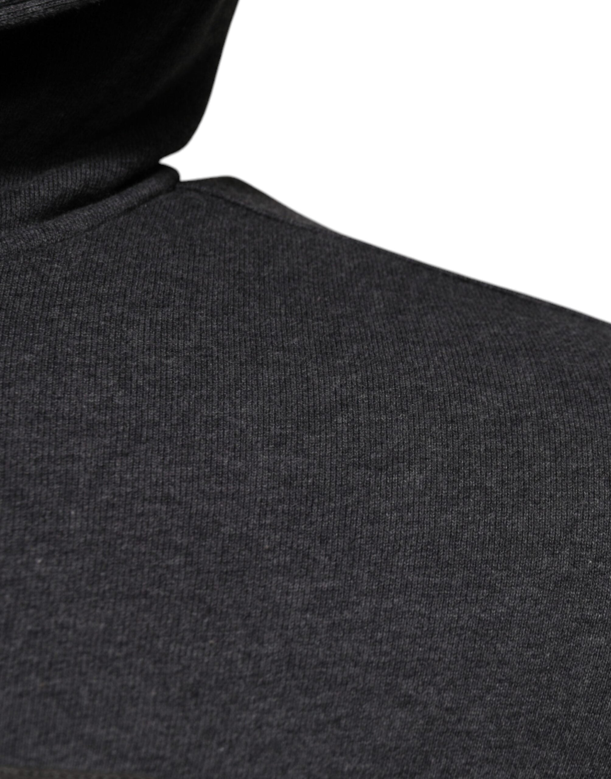Dolce & Gabbana Gray Logo Full Zip Hooded Sweatshirt Sweater -   -  Dolce & Gabbana.