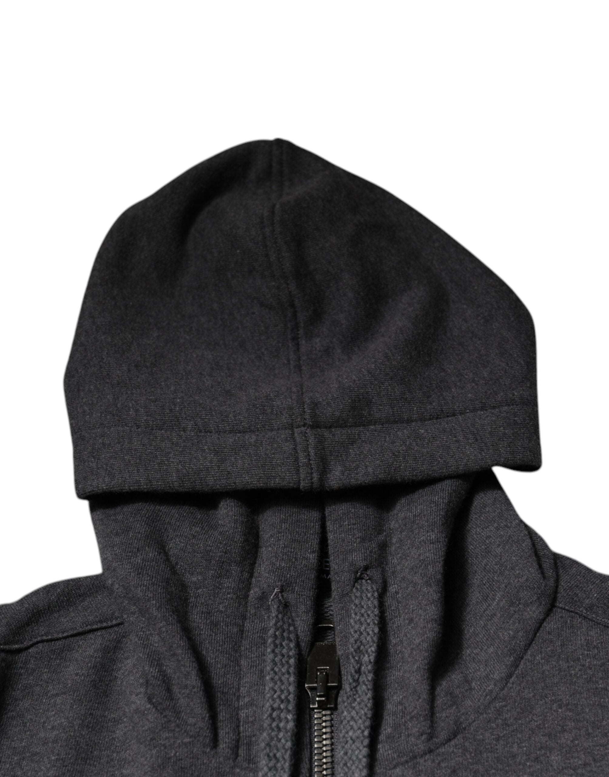 Dolce & Gabbana Gray Logo Full Zip Hooded Sweatshirt Sweater -   -  Dolce & Gabbana.