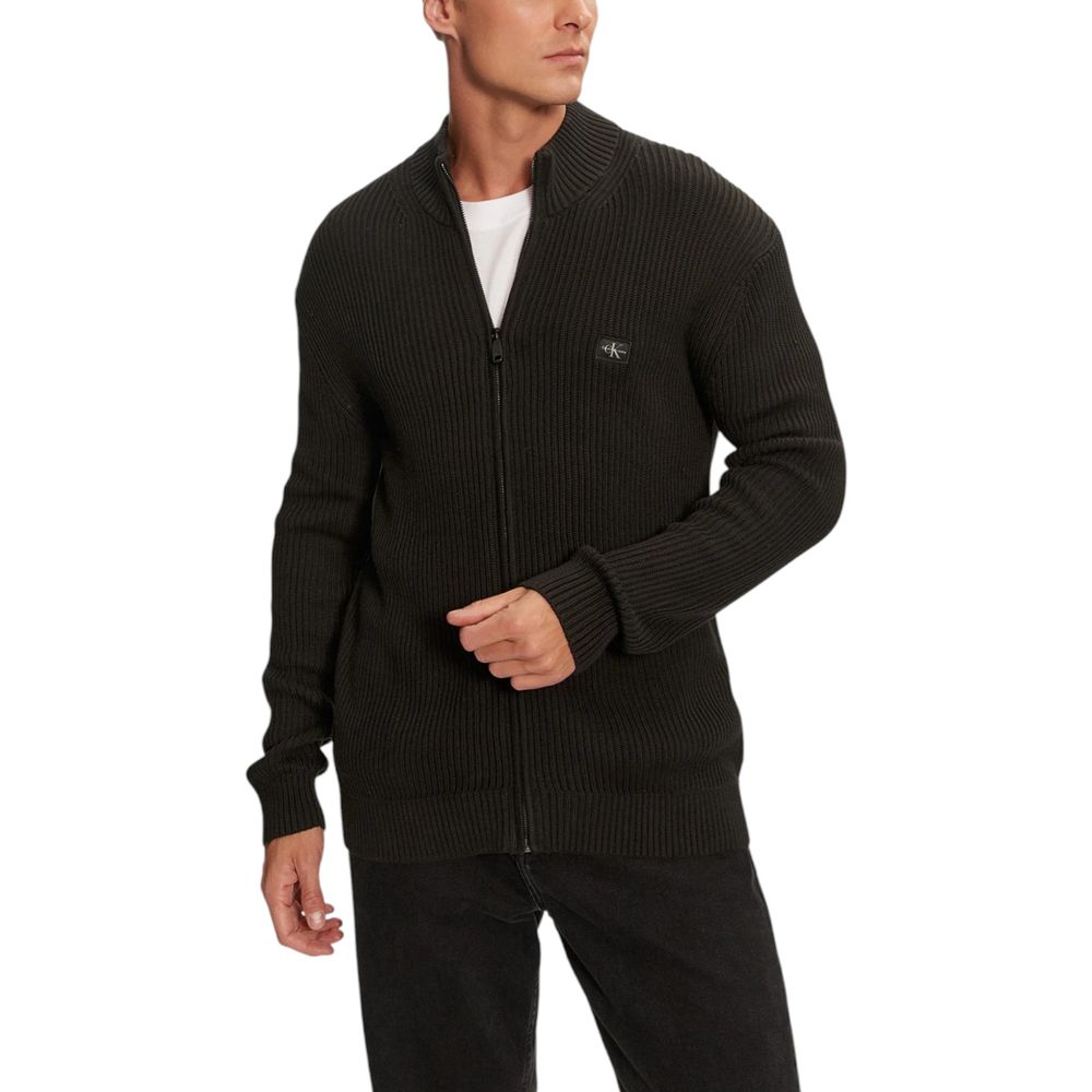 Calvin Klein Jeans Black Cotton Cardigan -   -  Calvin Klein Jeans.