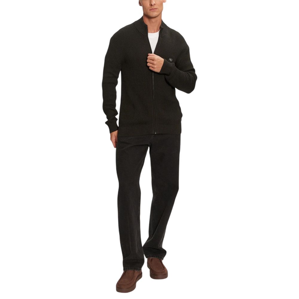 Calvin Klein Jeans Black Cotton Cardigan -   -  Calvin Klein Jeans.