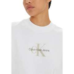 Calvin Klein Jeans White Recycled Cotton Sweatshirt -   -  Calvin Klein Jeans.