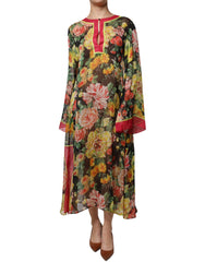 Dolce & Gabbana Multicolor Floral Silk Kaftan Maxi Dress -   -  Dolce & Gabbana.