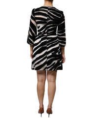 Dolce & Gabbana Black White Zebra A-line Sheath Mini Dress -   -  Dolce & Gabbana.