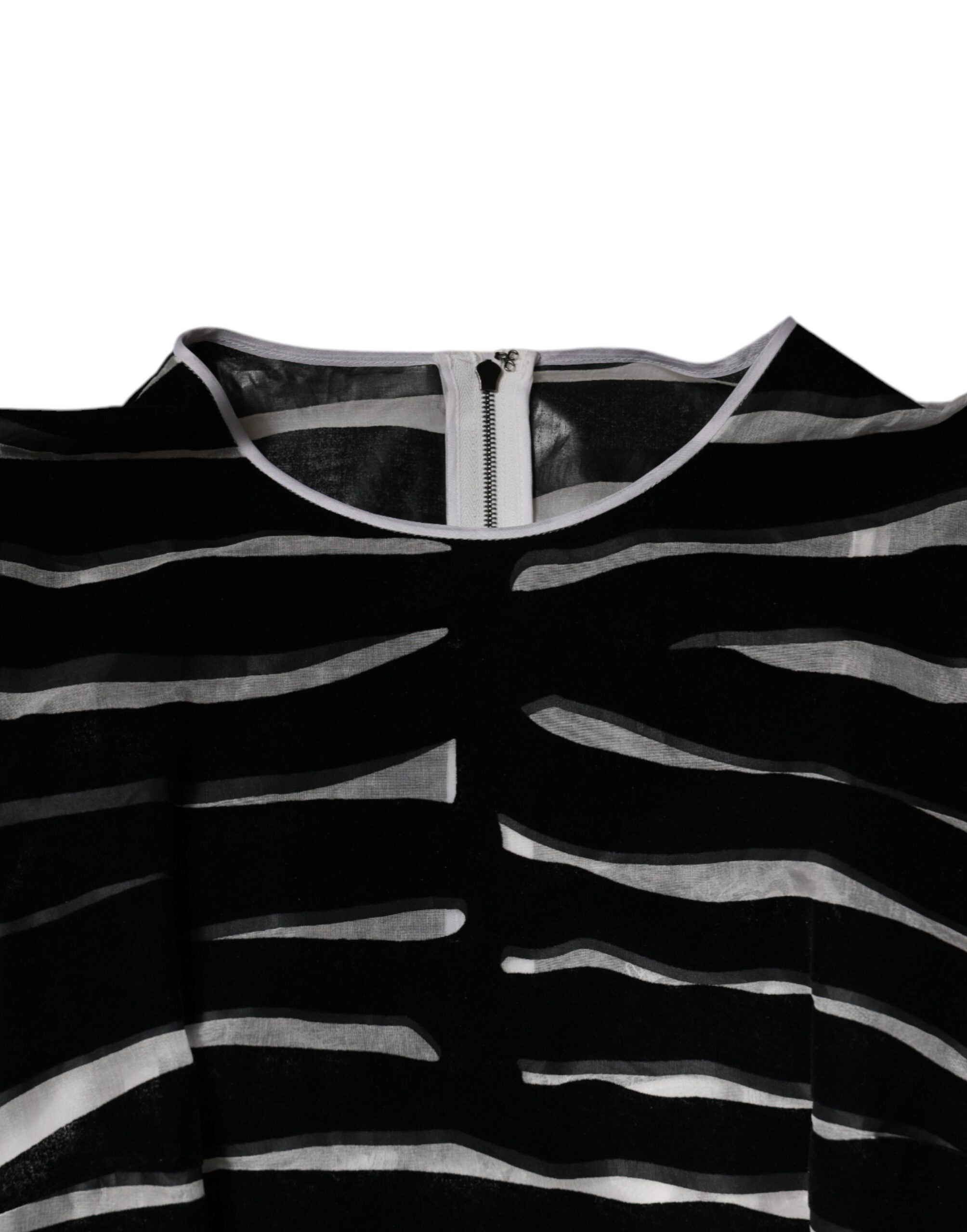 Dolce & Gabbana Black White Zebra A-line Sheath Mini Dress -   -  Dolce & Gabbana.