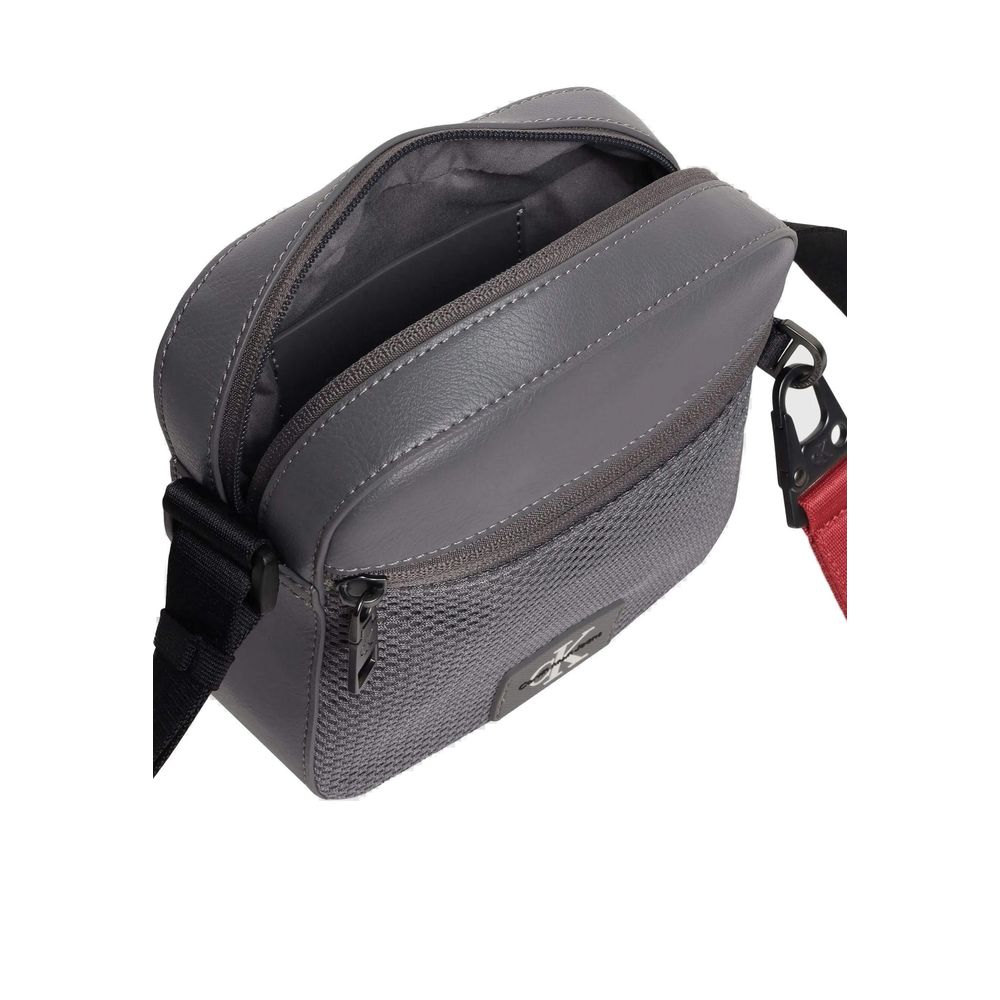 Calvin Klein Jeans Gray Recycled Polyester Messenger Bag -   -  Calvin Klein Jeans.