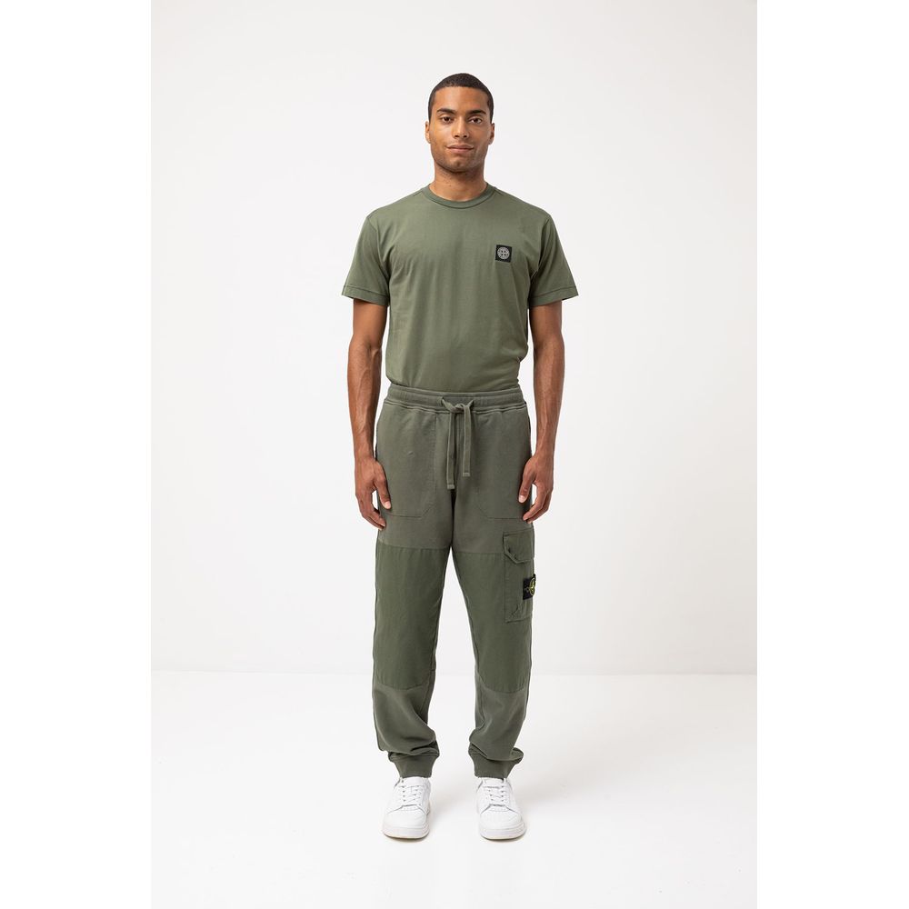Stone Island Green Cotton Men's Track Pant -   -  Stone Island.