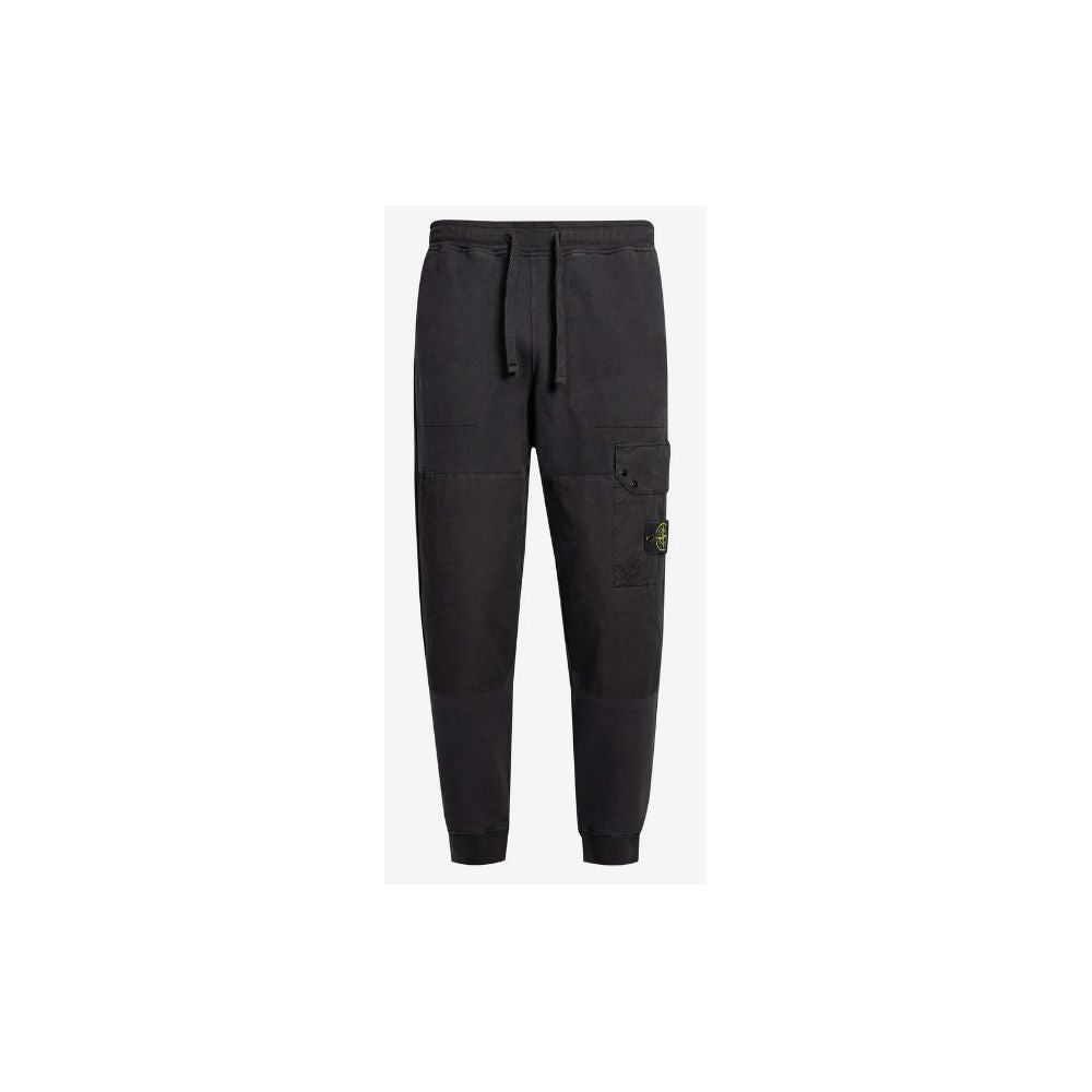 Stone Island Black Cotton Men's Track Pant -   -  Stone Island.