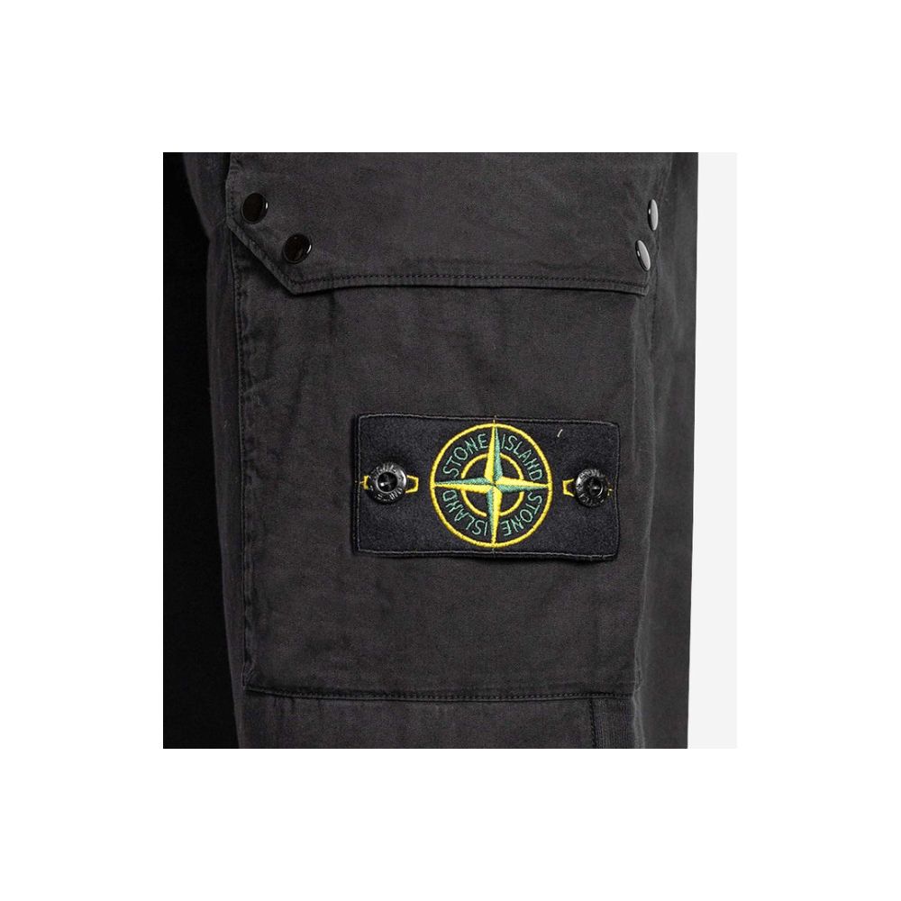 Stone Island Black Cotton Men's Track Pant -   -  Stone Island.