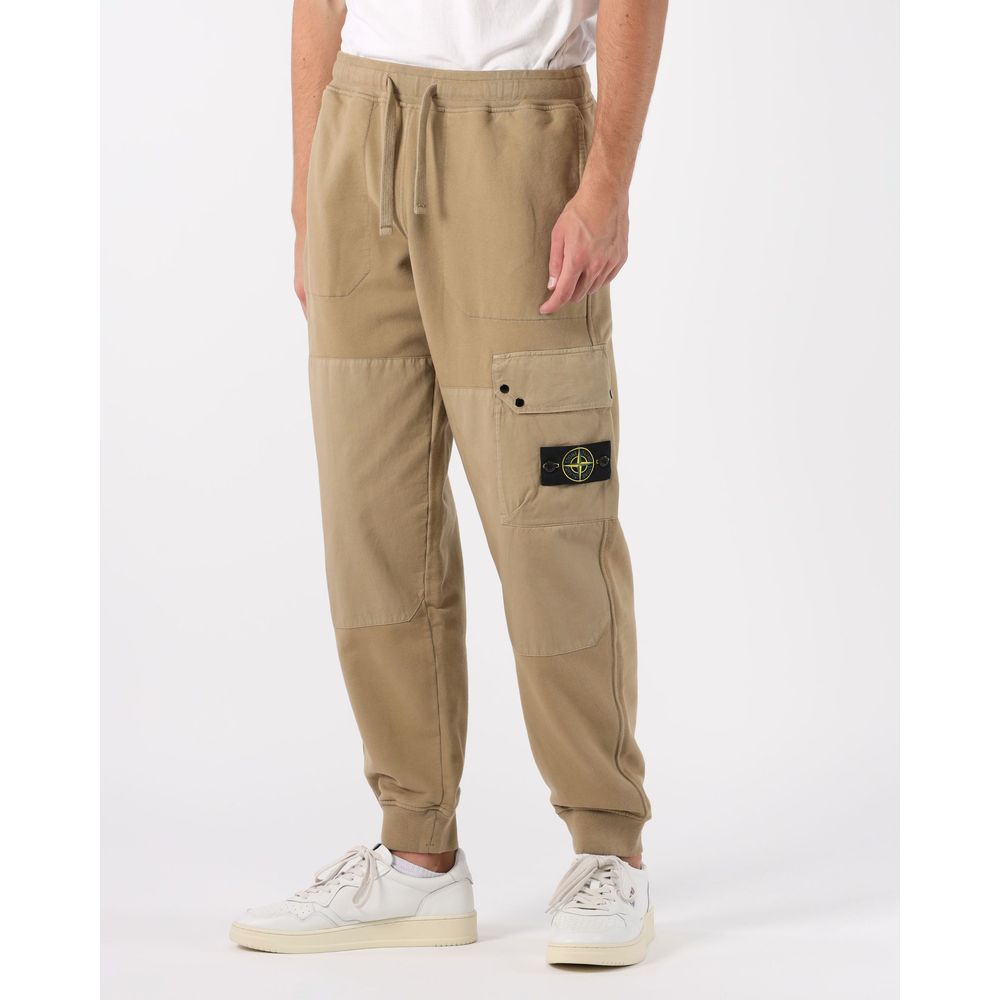 Stone Island Beige Cotton Men Cargo Trouser -   -  Stone Island.