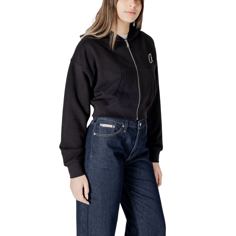 Calvin Klein Jeans Black Cotton Hoody -   -  Calvin Klein Jeans.