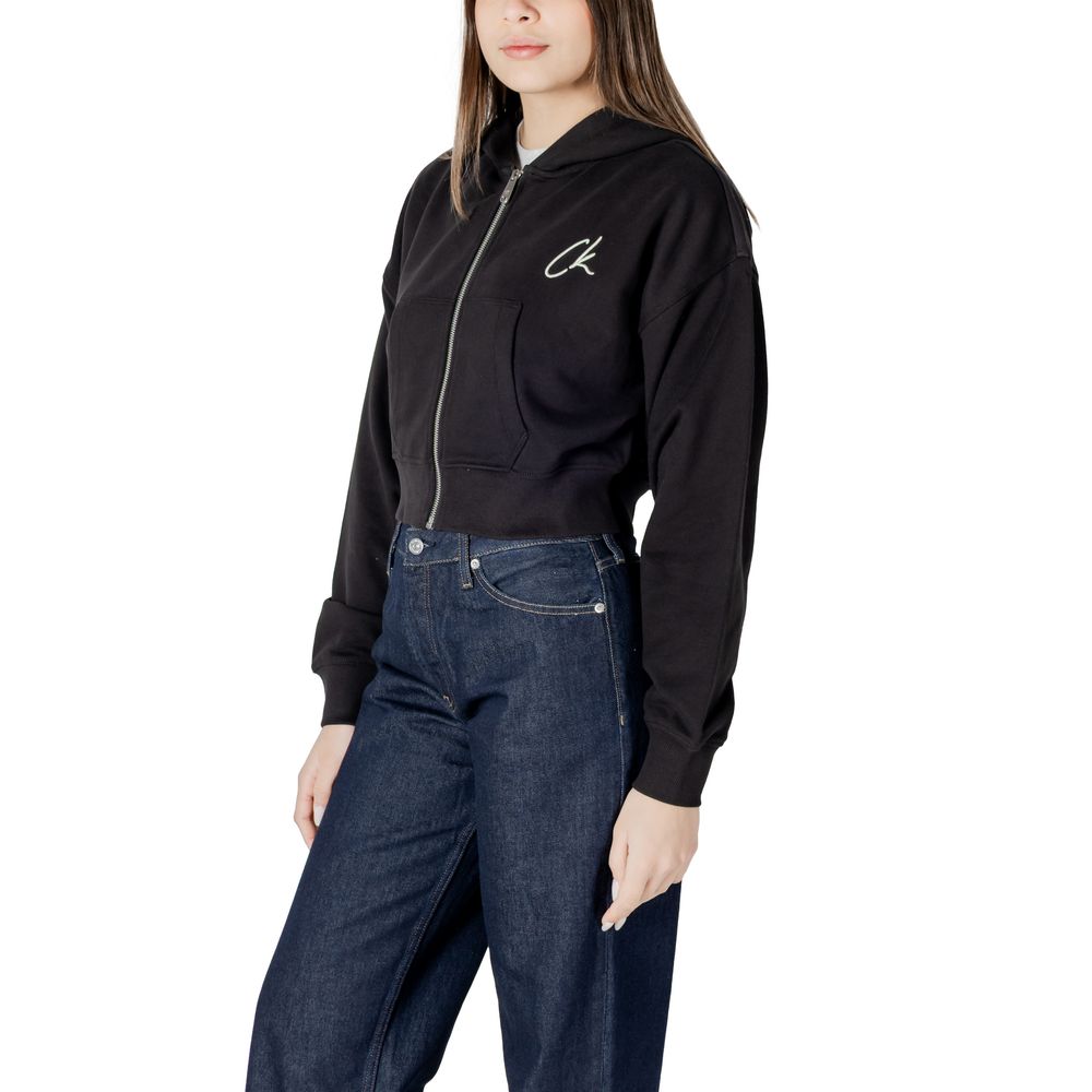 Calvin Klein Jeans Black Cotton Hoody -   -  Calvin Klein Jeans.