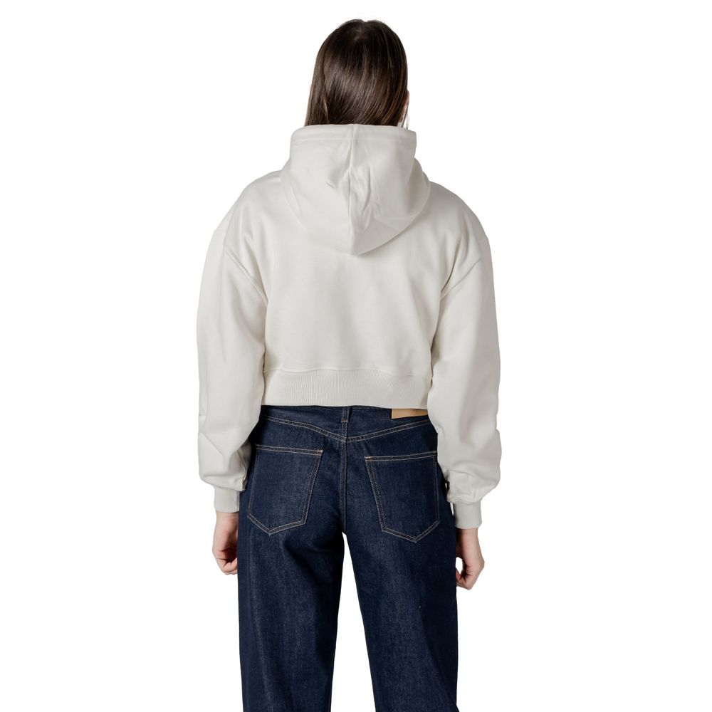 Calvin Klein Jeans Cream Cotton Hoody -   -  Calvin Klein Jeans.