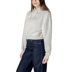 Calvin Klein Jeans Cream Cotton Hoody -   -  Calvin Klein Jeans.