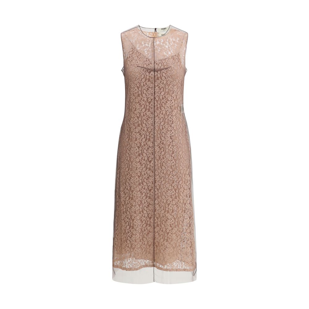 Fendi Lace midi Dress -   -  Fendi.