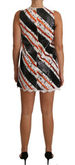 Dolce & Gabbana White and orangeSequin Floral Lace Embellished Shift dress -   -  Dolce & Gabbana.
