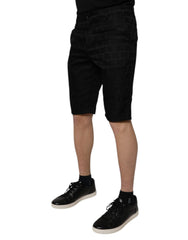 Dolce & Gabbana Black Cotton Casual Mid Waist Chino Shorts -   -  Dolce & Gabbana.