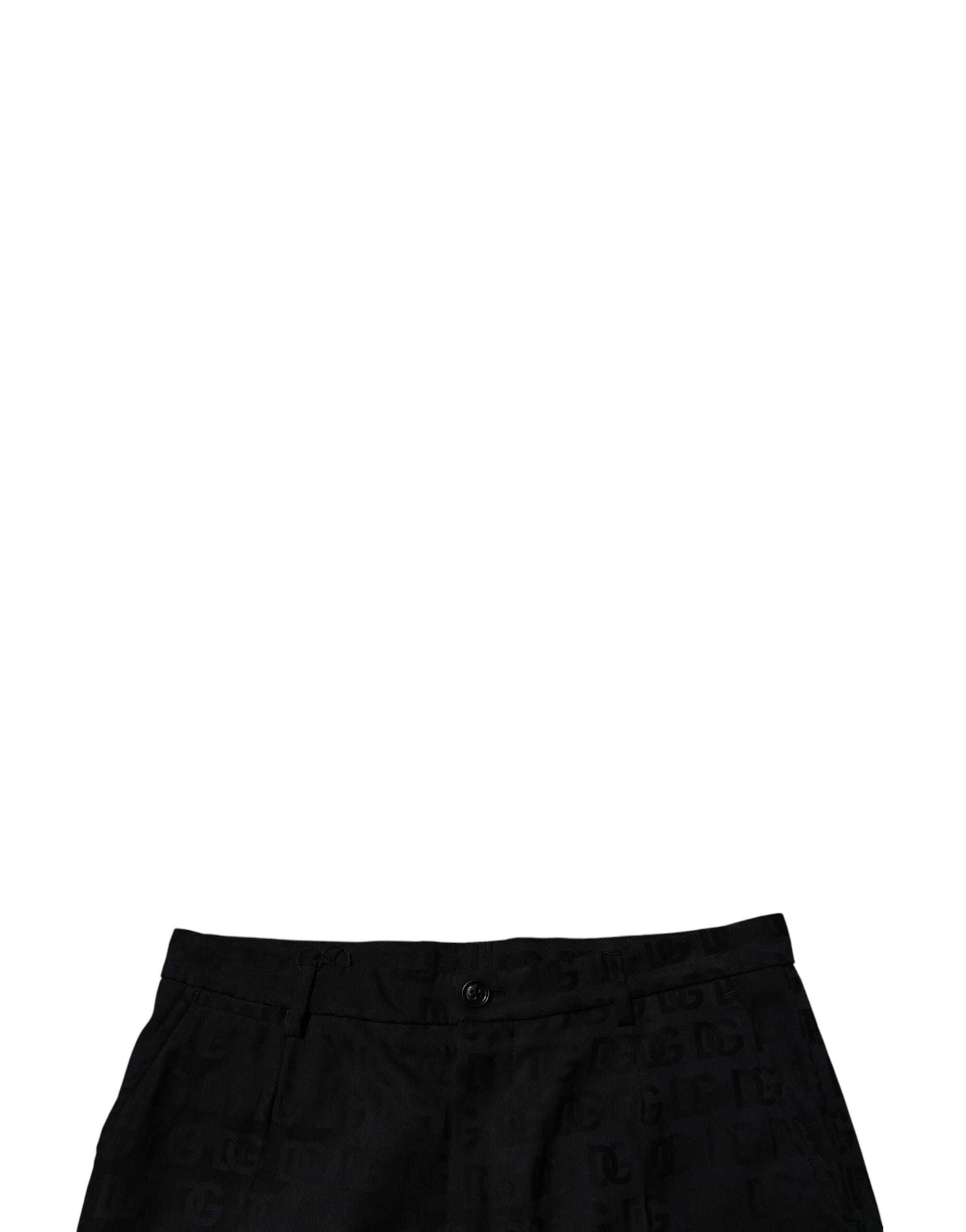 Dolce & Gabbana Black Cotton Casual Mid Waist Chino Shorts -   -  Dolce & Gabbana.