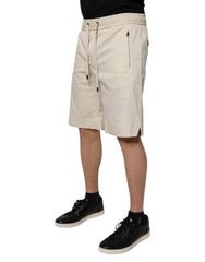 Dolce & Gabbana Off White Cotton Stretch Men Bermuda Shorts -   -  Dolce & Gabbana.