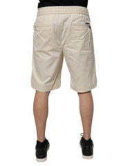 Dolce & Gabbana Off White Cotton Stretch Men Bermuda Shorts -   -  Dolce & Gabbana.
